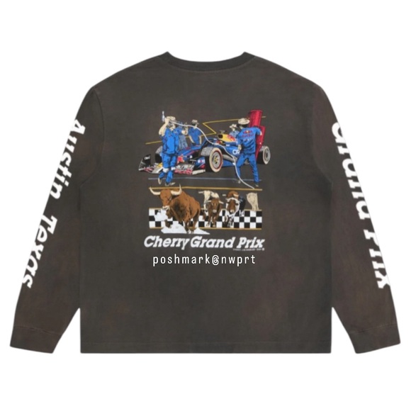 Cherry LA Tops - CHERRY LA 🏎️ Red Bull F1 Grand Prix Austin TX Los Angeles Faded Black Tee XS